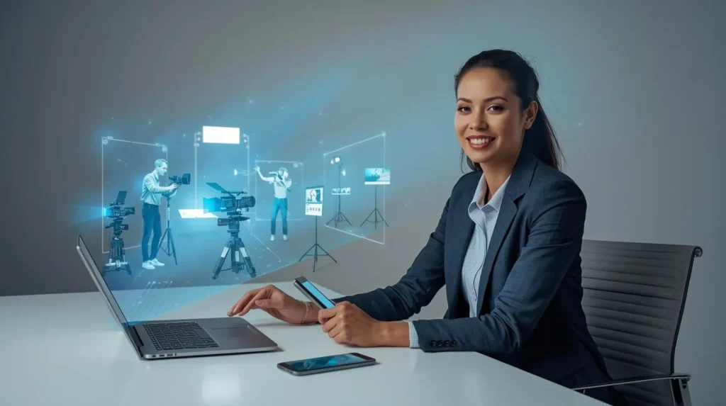 start dropshipping - A professional woman in business casual attire