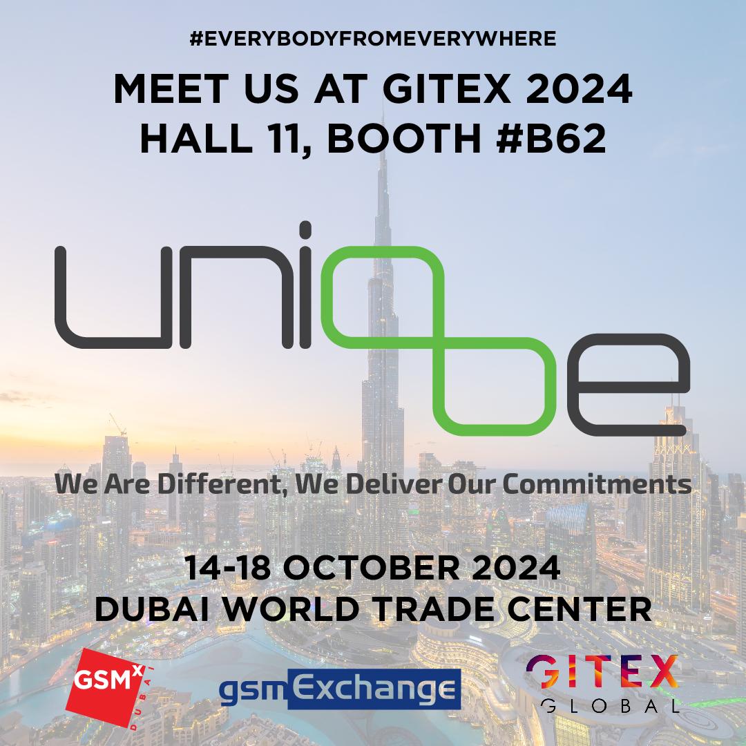 artwork of uniqbe with booth number #B62 at the #Gitex Global in Dubai on October 14 to October 18 2024.